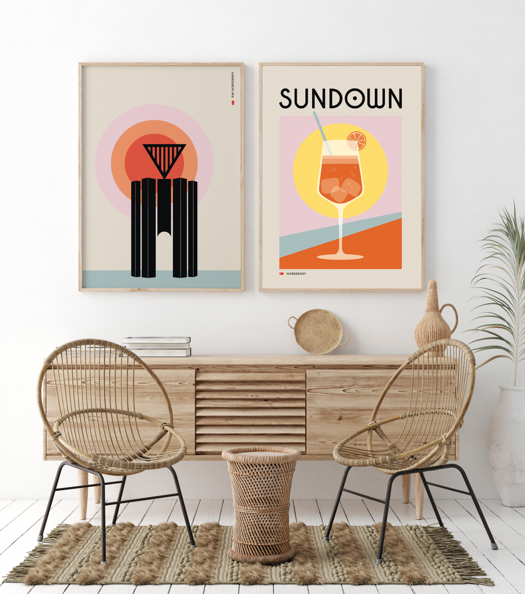 Retro Poster "SUNDOWN" Aperol
