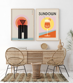 Retro Poster "SUNDOWN" Aperol