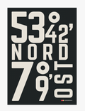 Typo Poster "KOORDINATEN"