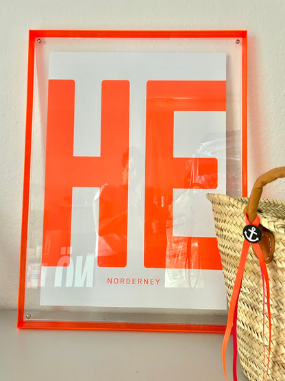 NEON HE Poster 50x70 cm